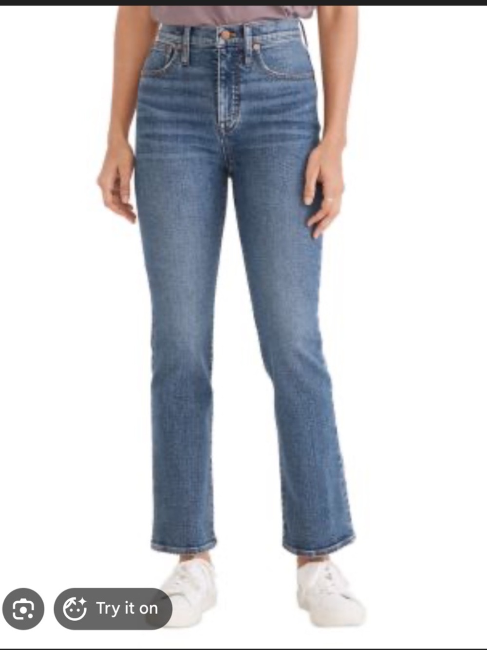 Madewell The Cali Demi-Boot Jeans in Glenside Wash - Blue sz 24 #FF